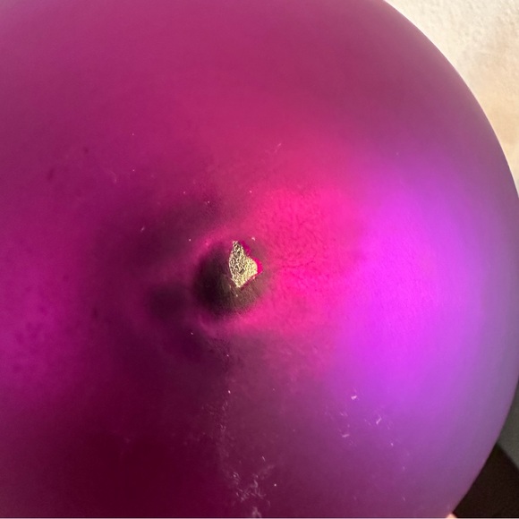 VTG DEPARTMENT 56 MERCURY FUCHSIA PINK GLASS 150MM BALL ORNAMENT W/BOX Large - Picture 5 of 15